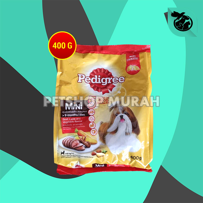 Pedigree Small Mini Adult Dry Dog Food Makanan Anjing Dewasa 400gr - Image 2